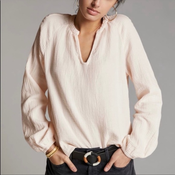 Anthropologie Tops - NWT Anthropologie Cloth & Stone Edwina V-Neck Blouse S